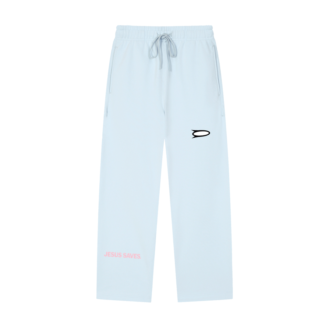 OPL JESUS SAVES Solid Color Straight-Leg Sweatpants