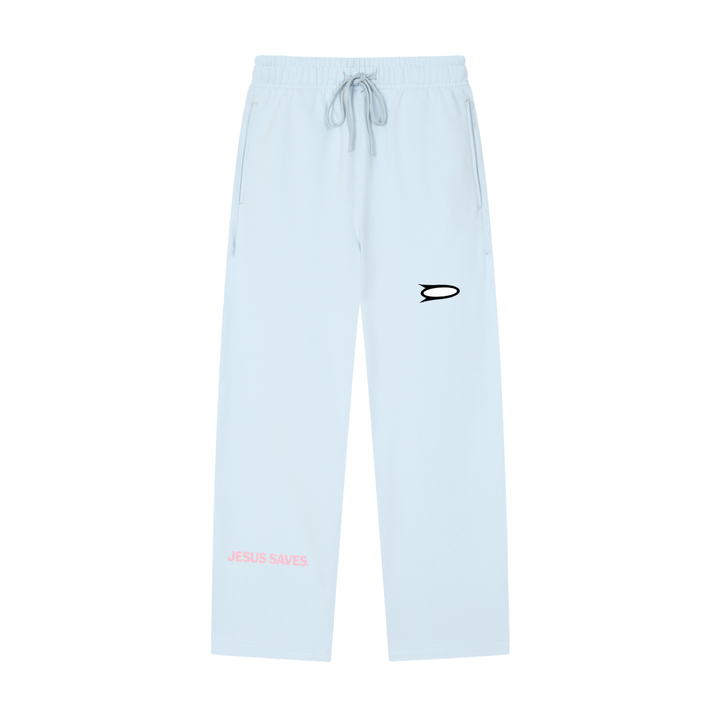 OPL JESUS SAVES Solid Color Straight-Leg Sweatpants