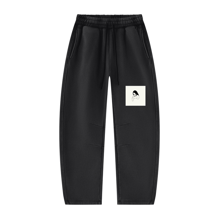 OPL Vintage Wash Barrel Leg Fleece Sweatpants